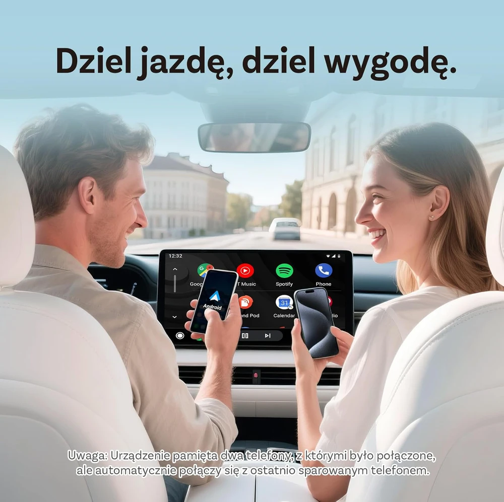 Wireless car adapter OTTOCAST Mini Cube T2 juodas