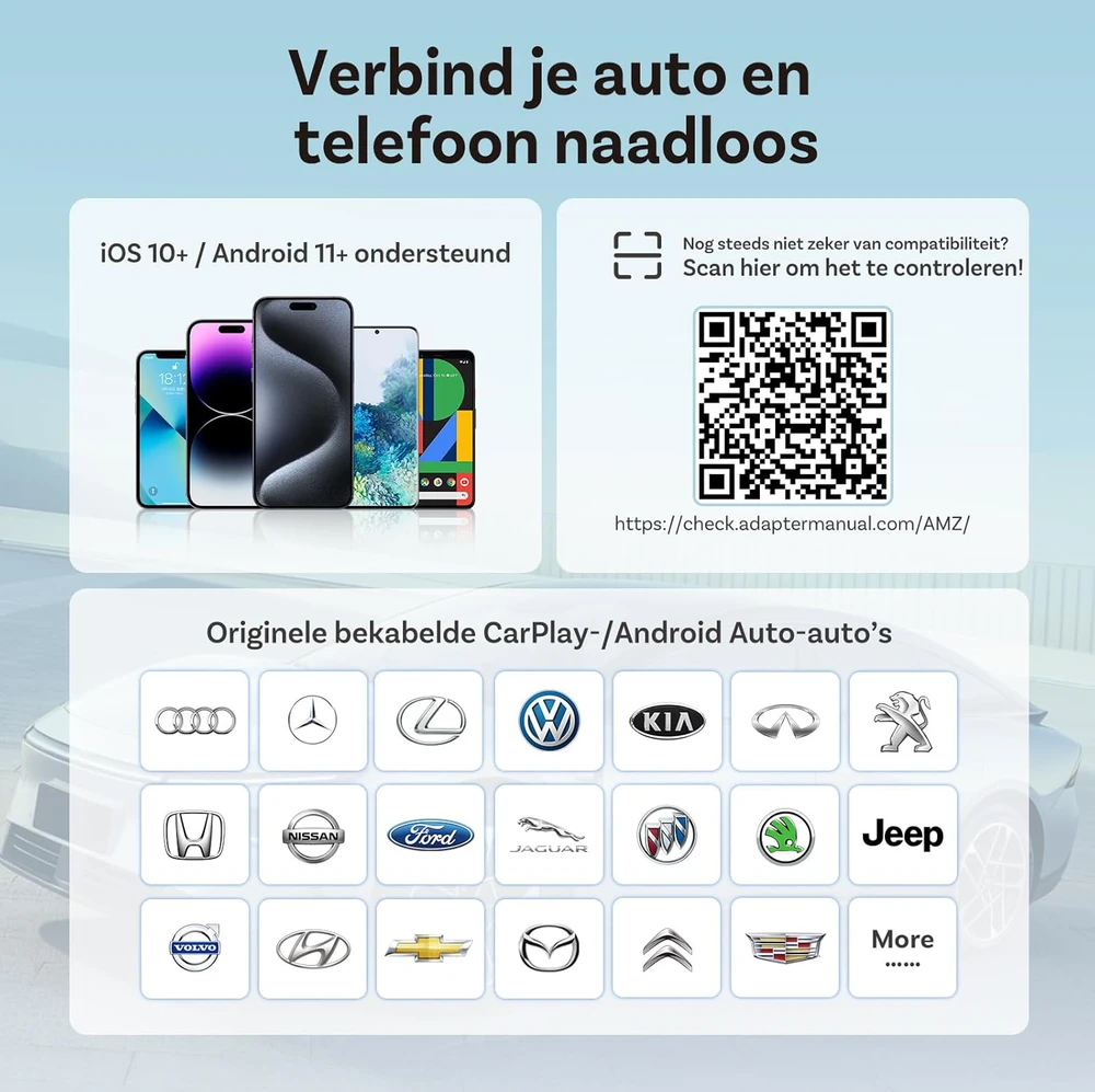 Wireless car adapter OTTOCAST Mini Cube T2 juodas