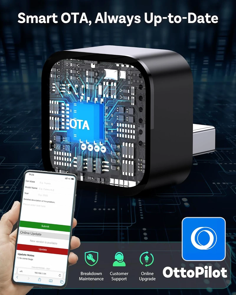 Wireless car adapter OTTOCAST CA525-T juodas