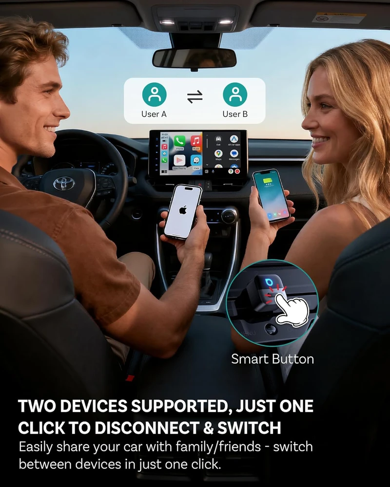 Wireless car adapter OTTOCAST CA525-T juodas