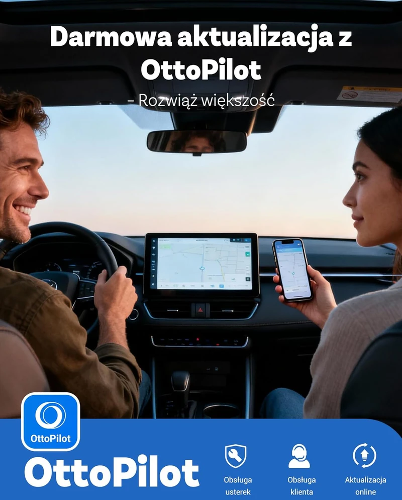 Ottocast bevielis CarPlay ir Android Auto adapteris, USB-A/USB-C, 2.4G+5G Mini Cube, modelis 2026