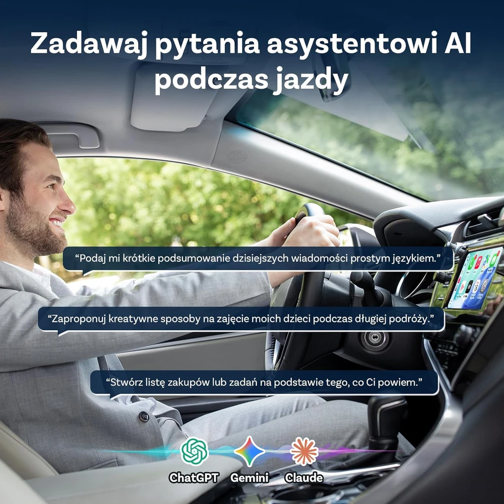 Ottocast bevielis CarPlay ir Android Auto adapteris, USB-A/USB-C, 2.4G+5G Mini Cube, modelis 2026