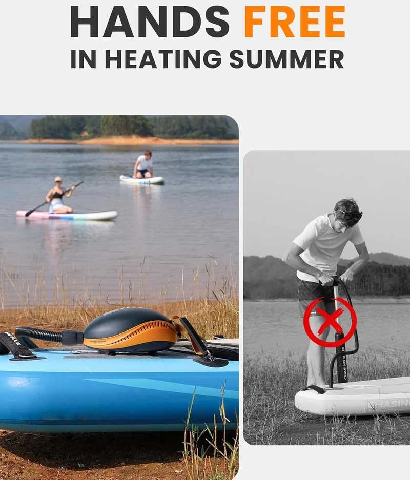 OutdoorMaster elektrinė oro pompa SUP, 20 PSI, 12 V automobilinė jungtis, The Dolphin