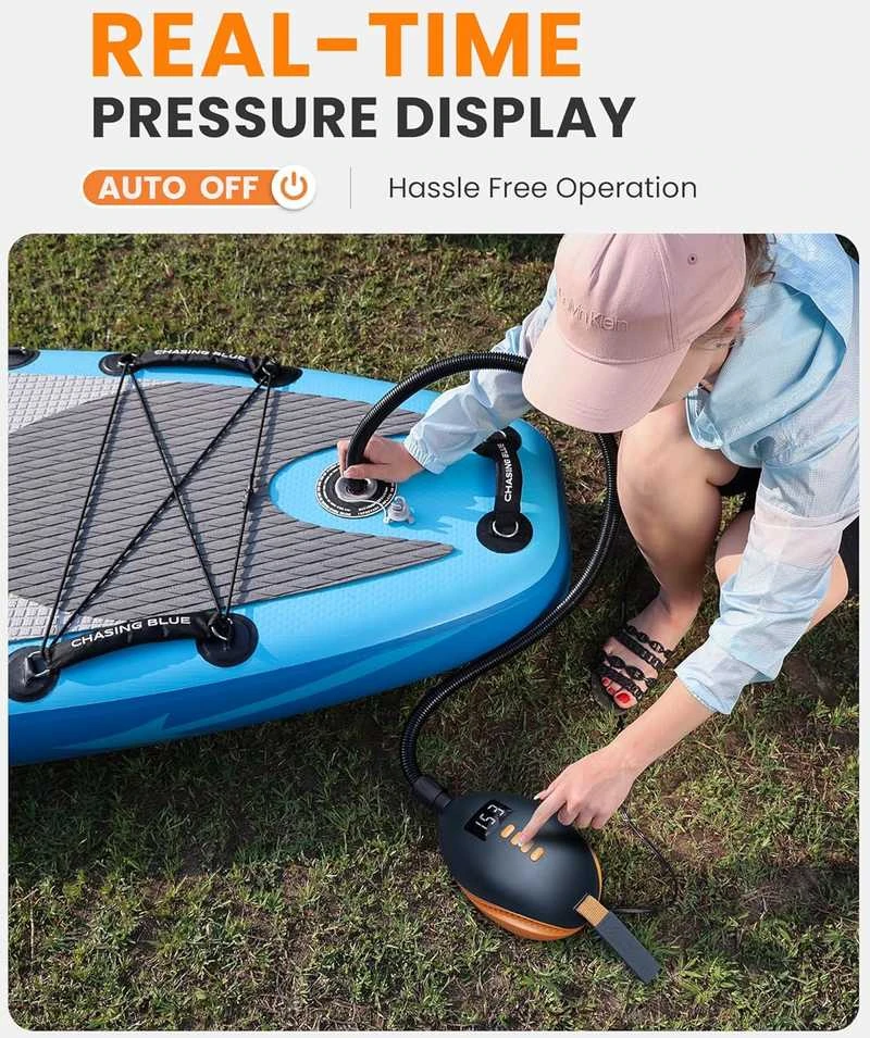 OutdoorMaster elektrinė oro pompa SUP, 20 PSI, 12 V automobilinė jungtis, The Dolphin