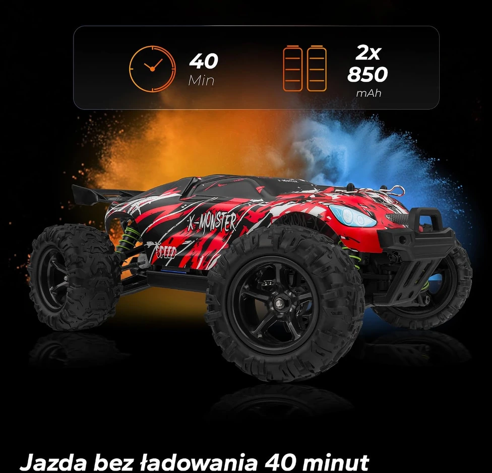 Overmax nuotoliniu būdu valdomas RC automobilis 1:18, 4x4, 45 km/h, OV-X-MONSTER 3.5