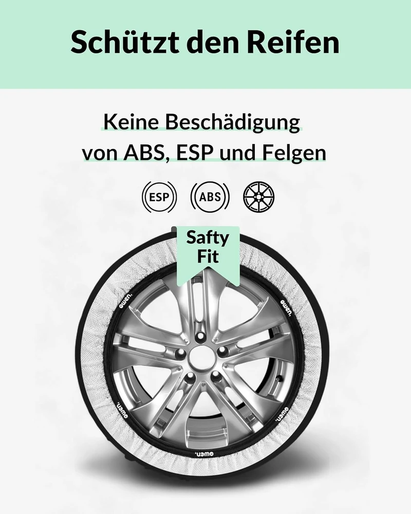 Owen tekstilinės sniego kojinės automobiliams, 3D audinys, dydis L, XS-XXL