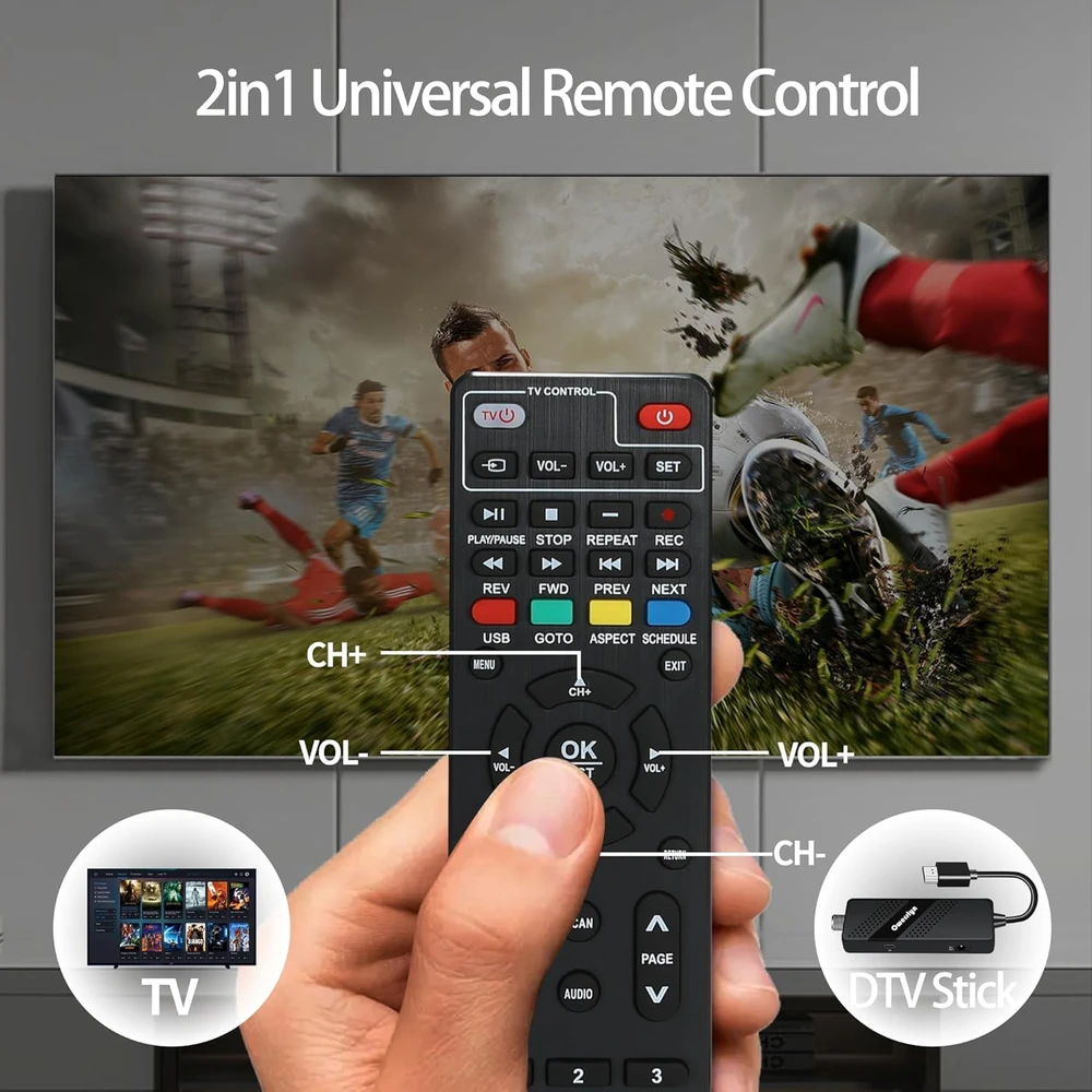 Owerslyn skaitmeninis TV konverteris, HDMI/AV, ATSC, USB multimedijos grotuvas, M2-TV Stick