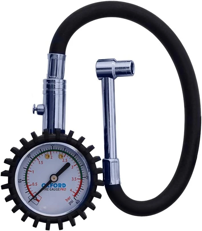 Oxford analoginis padangų slėgio matuoklis 0–60 psi su 36 cm žarna OX750