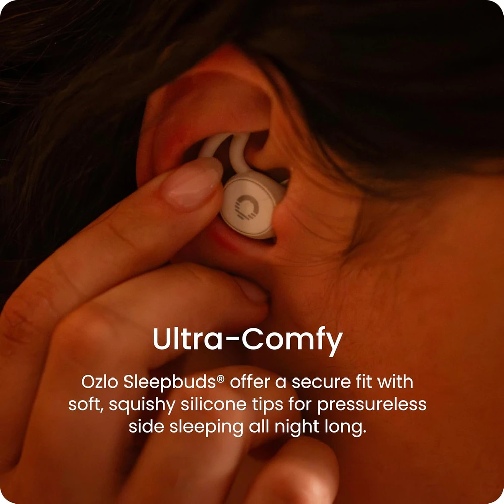 Ozlo belaidės ausinės miegui Sleepbuds, Bluetooth 10 val. baterija, pasyvi triukšmo izoliacija