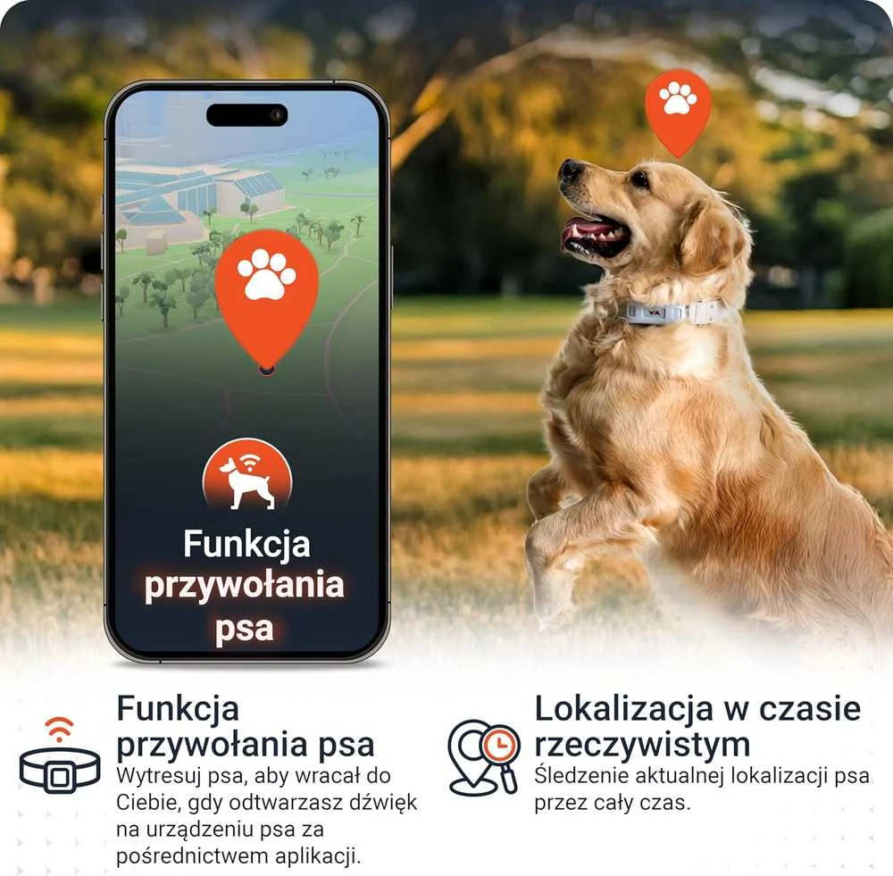 PAJ GPS šunų sekimo įrenginys su GPS, 4G, IP67 atsparus vandeniui, LED diodas, baterija iki 10 dienų, PET Finder 4G