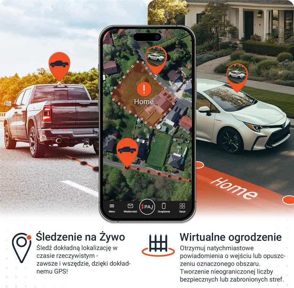 PAJ GPS USB transporto priemonių GPS seklys su 4G, USB-C įkrovimu, 12/24 V, 47x26x85 mm, 9045