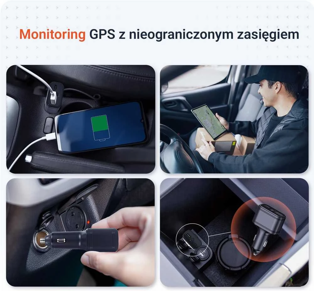 PAJ GPS USB transporto priemonių GPS seklys su 4G, USB-C įkrovimu, 12/24 V, 47x26x85 mm, 9045