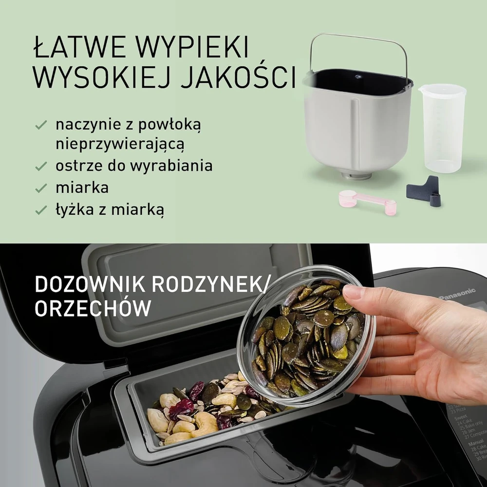 Duonkepė Panasonic | Bread Maker | SD-R2530 | Power 550 W | Number of programs 30 | Ekranas Yes | Juodas