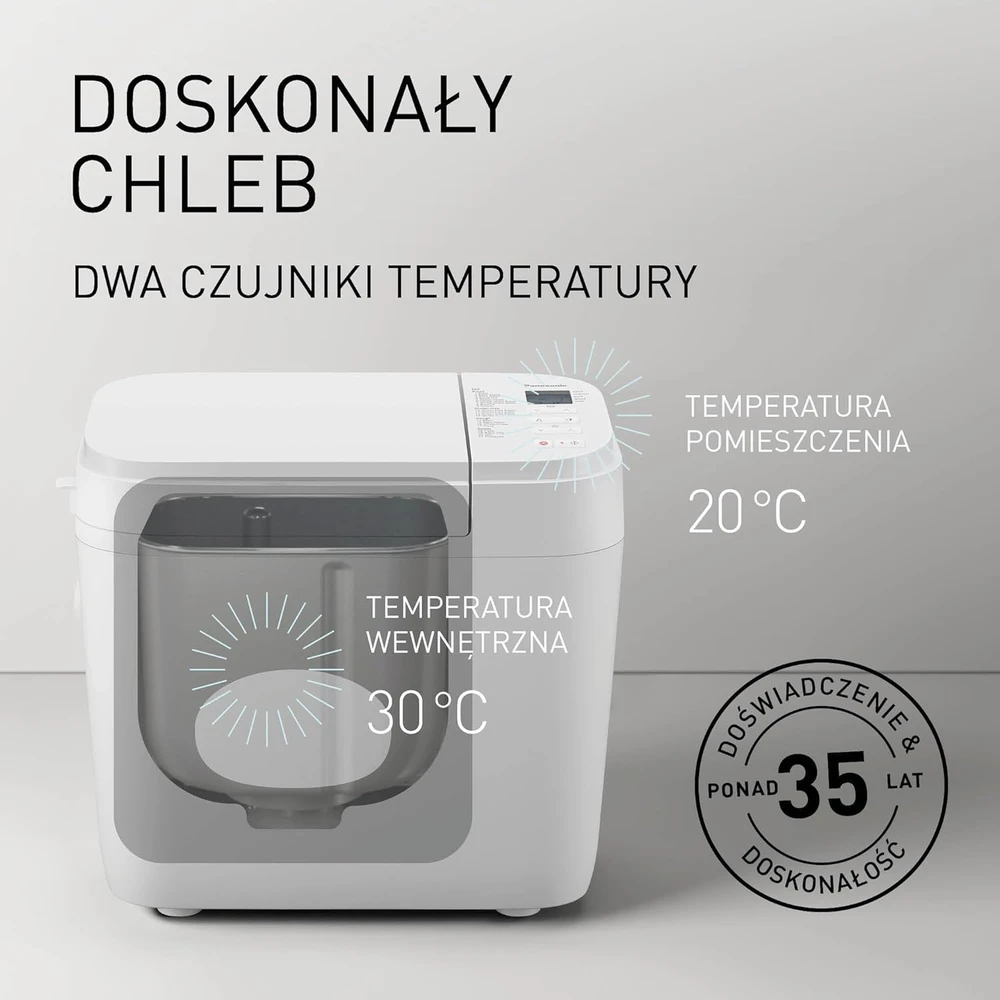 Panasonic | Duonkepė | SD-B2510 | Galia 550 W | Programų skaičius 21 | Ekranas Taip | Baltas