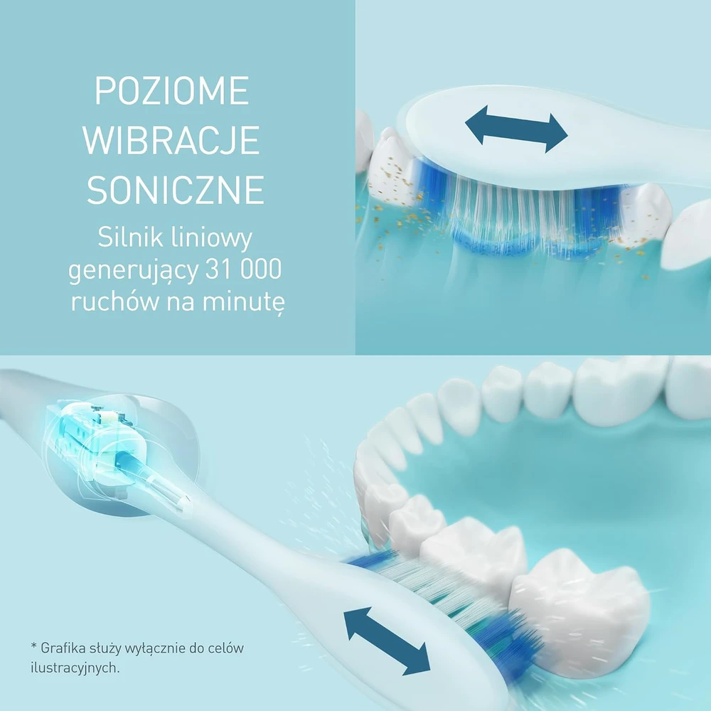 Panasonic | Sonic Elektrinis dantų šepetėlis | EW-DC12-W503 | Įkraunamas | Suaugusiems | Šepetėlių skaičius galvutės įeina 1 | Number of teeth brushing modes 3 | Sonic technology | Golden Baltas