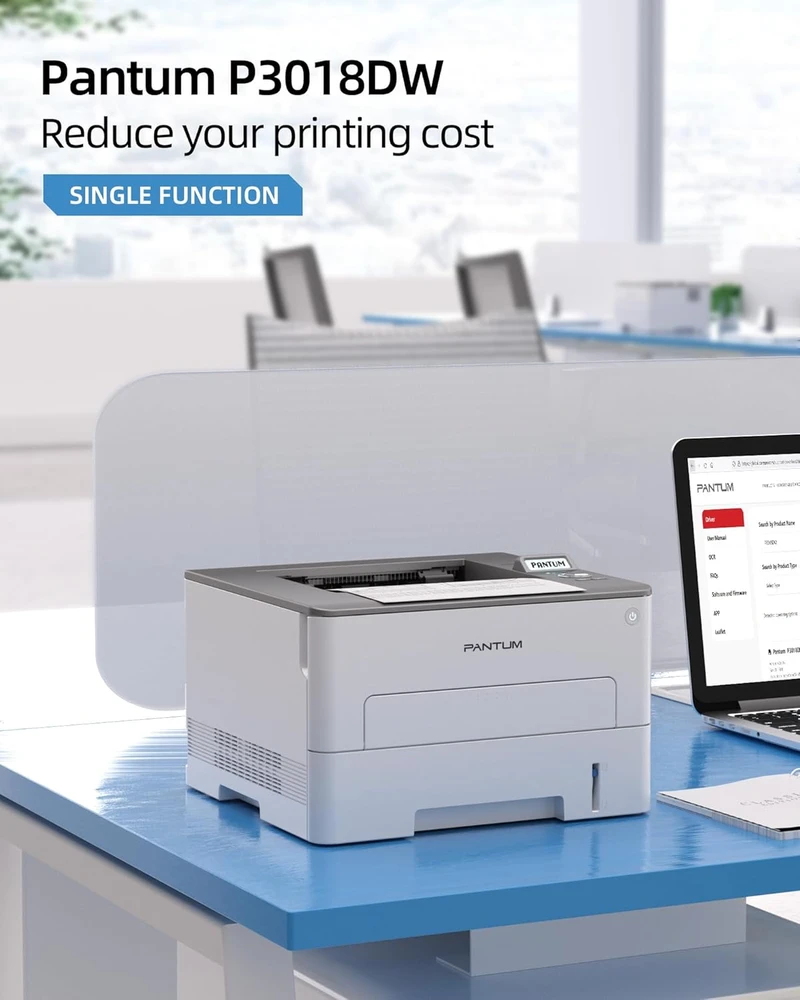 Pantum lazerinė spausdintuvas Wi-Fi, automatinis dvipusis, A4, monochromatinis, P3018DW
