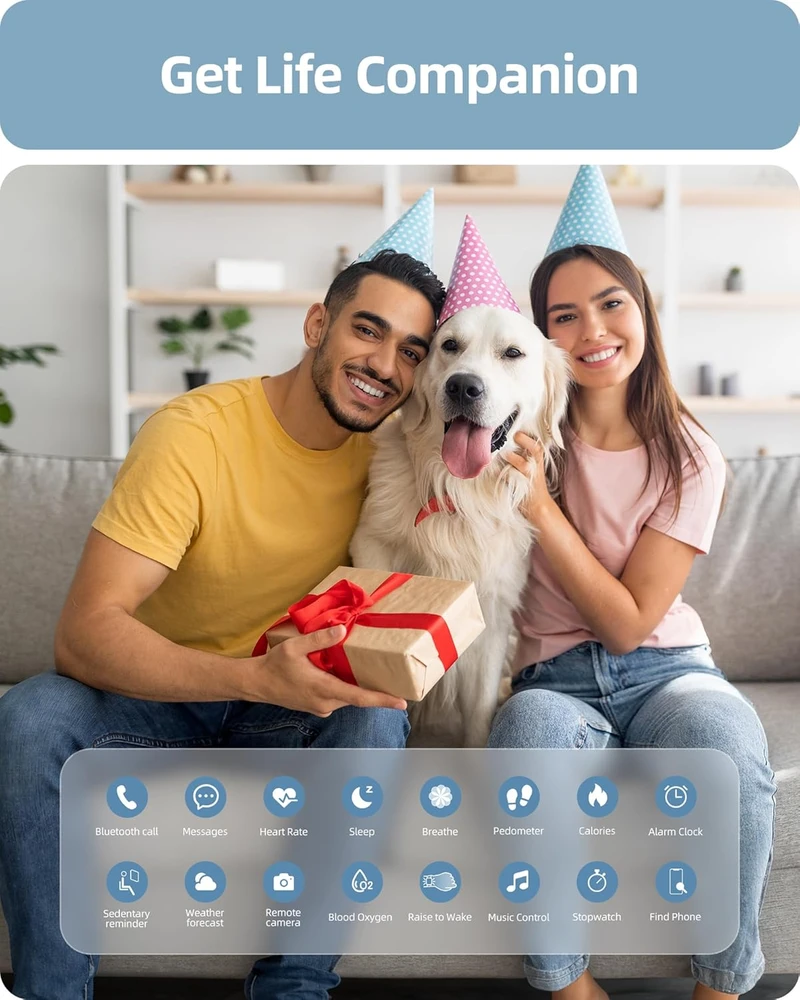 Parsonver išmanusis laikrodis, 1,32 colio AMOLED, Bluetooth, 100+ sporto režimų, SPROD1