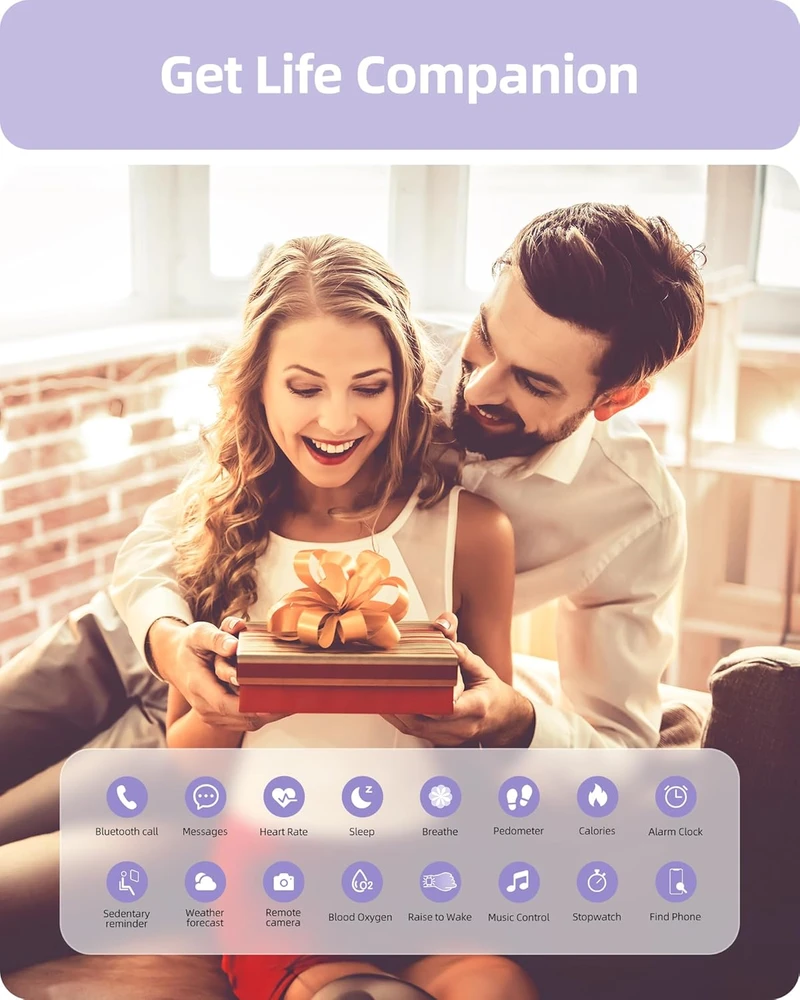 Parsonver išmanusis laikrodis, Bluetooth skambučiai, 100+ sporto režimų, IP68, 1,32 colio ekranas, SPROD1
