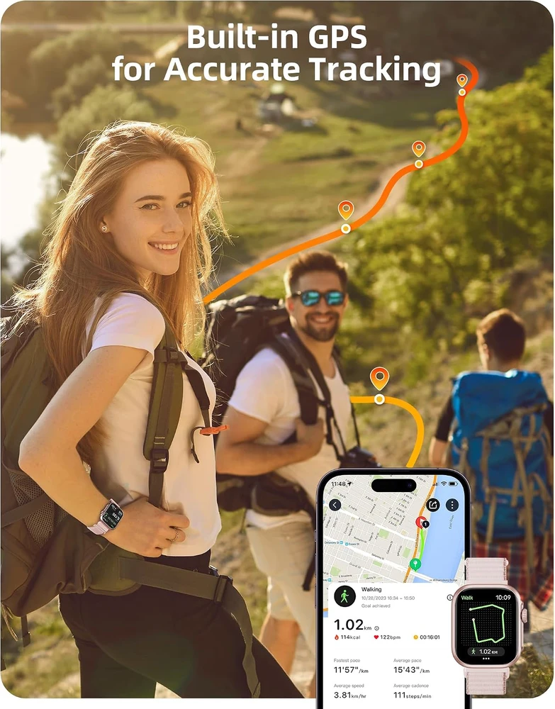 Parsonver išmanusis laikrodis su GPS, Bluetooth skambučiais ir 1.85 col. ekranu CW Watch S6 G