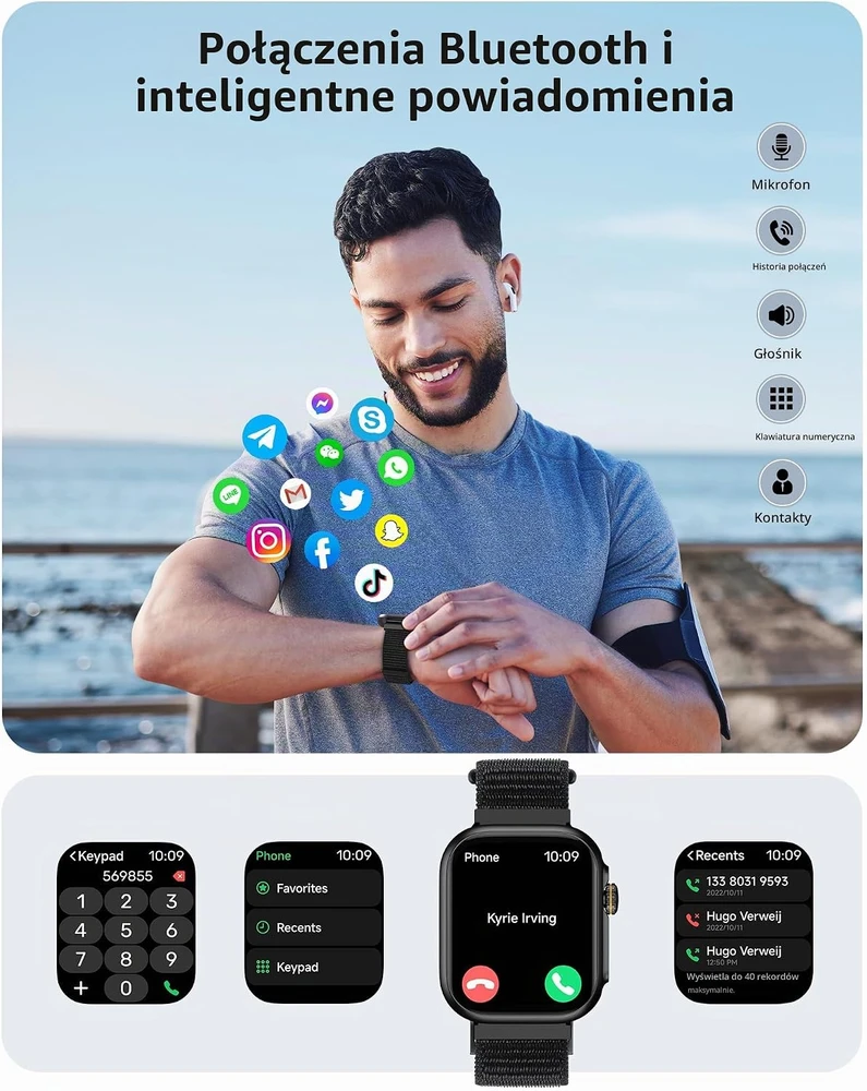 Parsonver išmanusis laikrodis su GPS, Bluetooth skambučiais ir 1,85 col. ekranu CW Watch S6 G