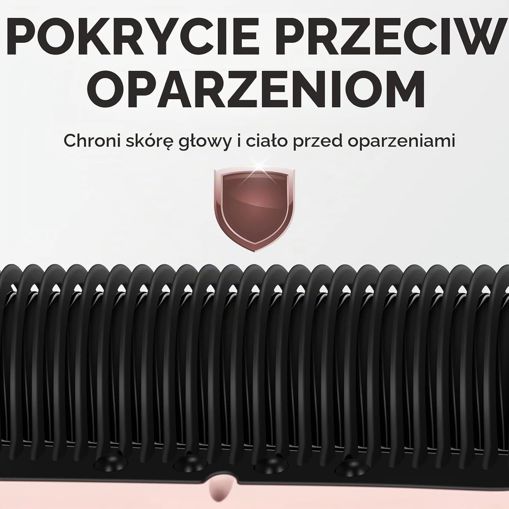 PARWIN PRO BEAUTY garinis plaukų tiesinimo šepetys su jonais, 150–210 °C, HT5005
