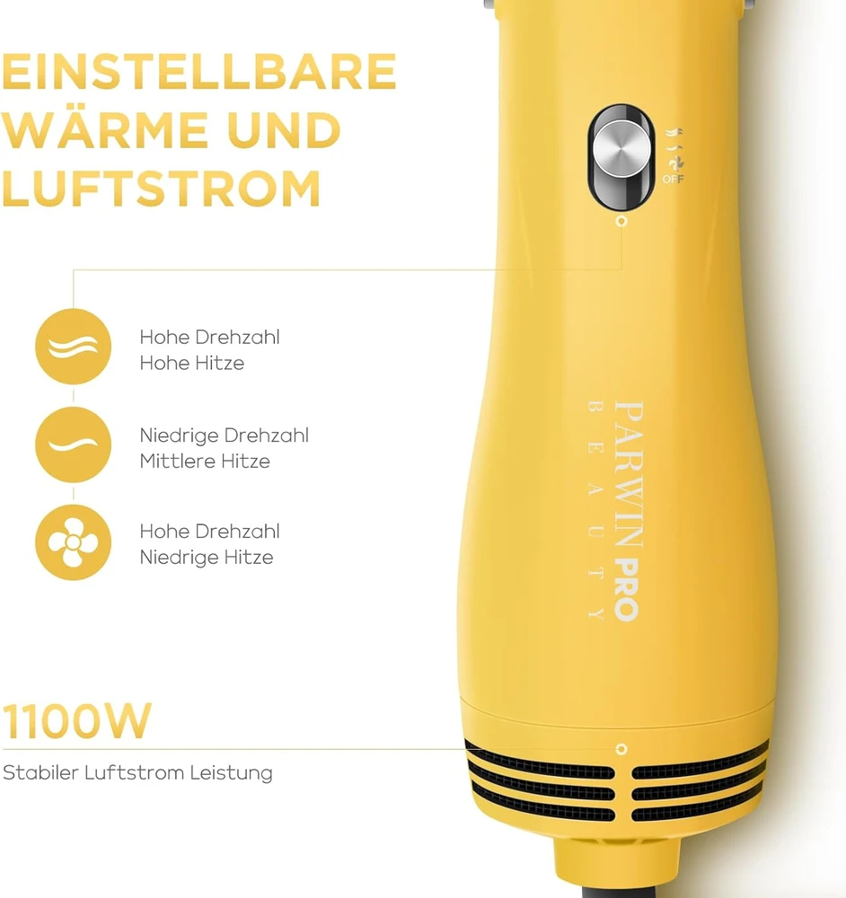 PARWIN PRO BEAUTY karšto oro plaukų formavimo rinkinys 4 viename, 1100 W, AB0329