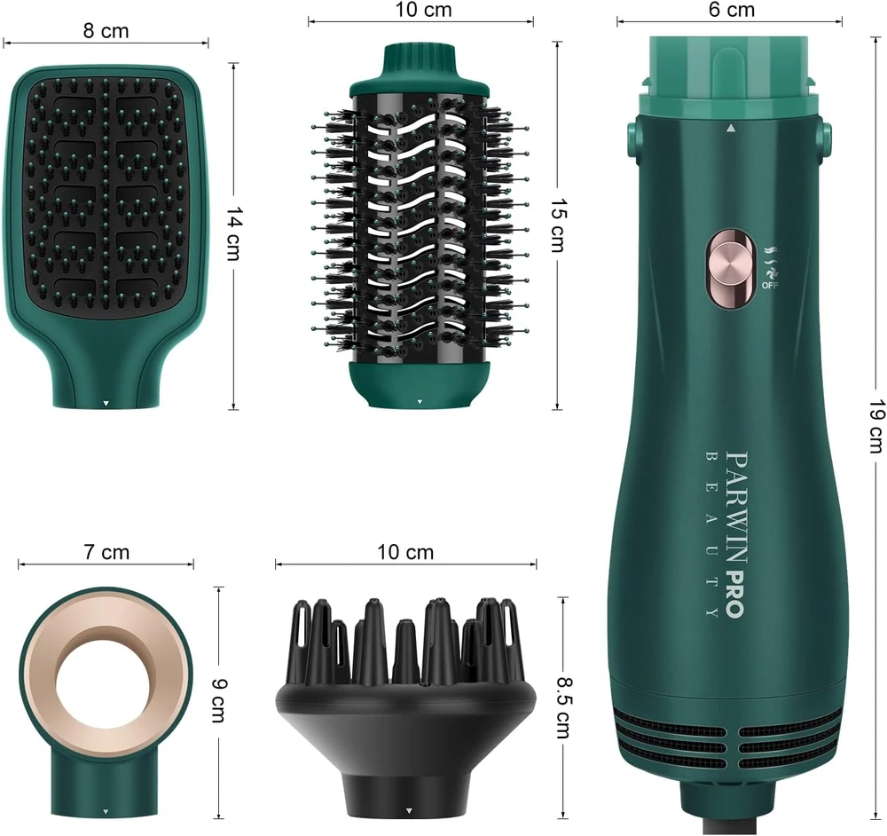 PARWIN PRO BEAUTY karšto oro plaukų formavimo šepetys 4 viename, 1100 W, AB0329