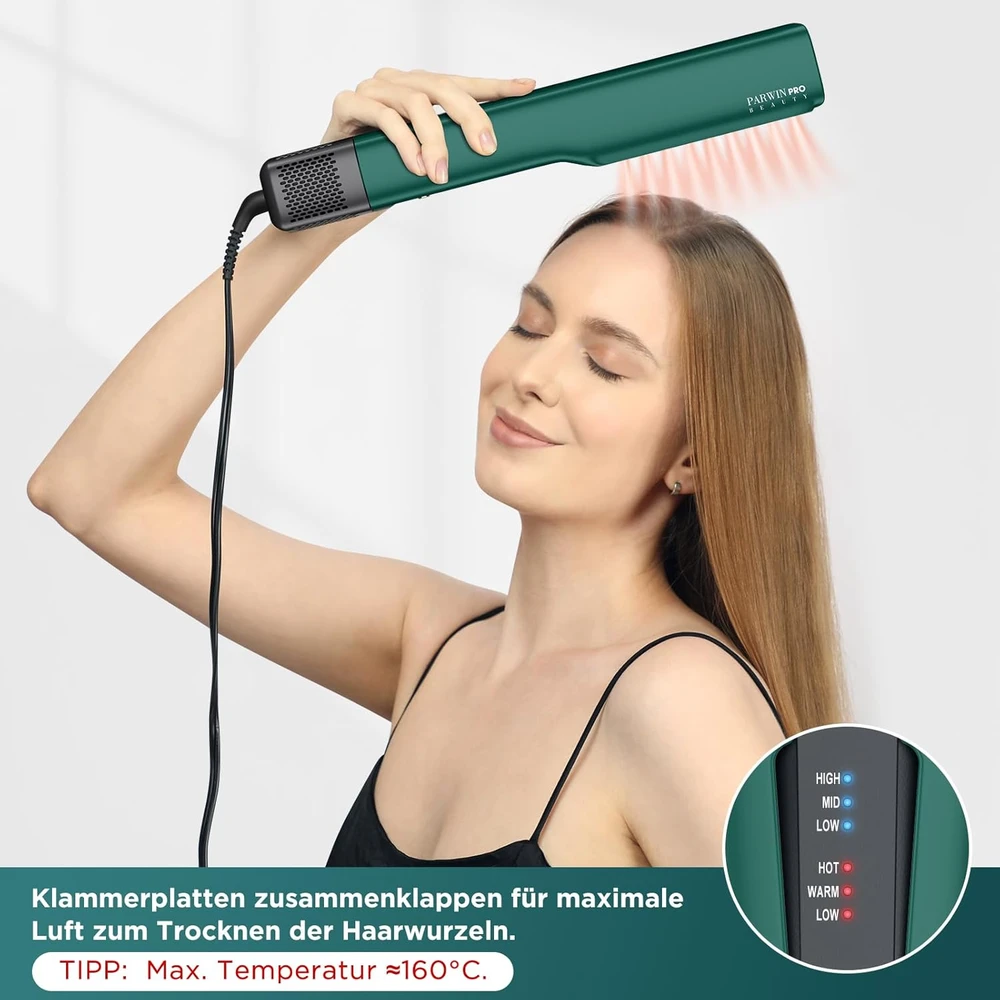 PARWIN PRO BEAUTY oro plaukų tiesintuvas šlapiems ir sausiems plaukams, 160 °C, AB0333