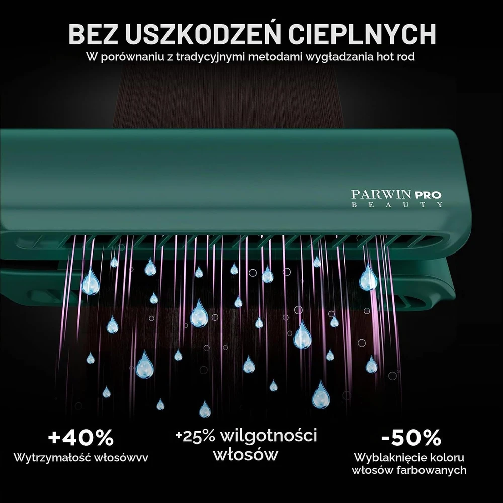PARWIN PRO BEAUTY oro plaukų tiesintuvas šlapiems ir sausiems plaukams, 160 °C, AB0333