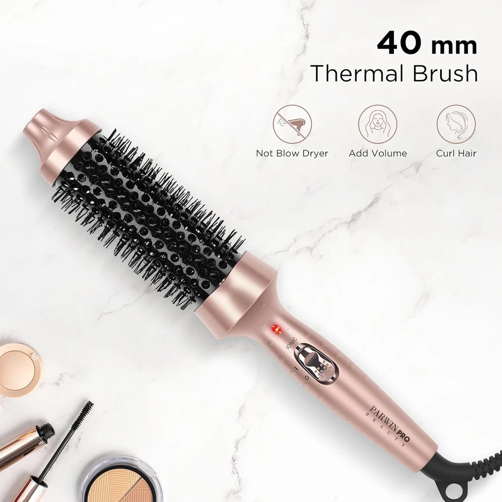 PARWIN PRO BEAUTY šildomas plaukų formavimo šepetys 40 mm su jonų technologija HT018D