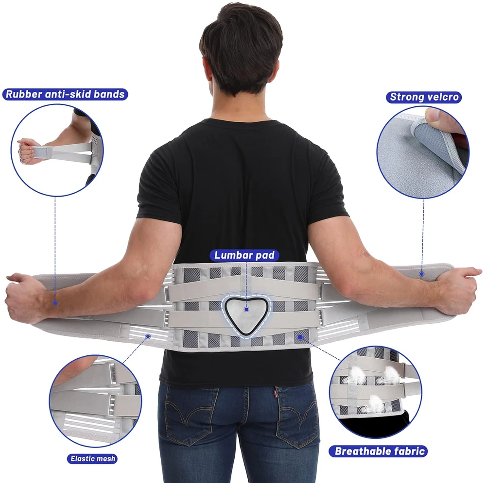 Paskyee juosmens stabilizatorius su 6 atramomis ir reguliuojamu suspaudimu, XL, P495-XL