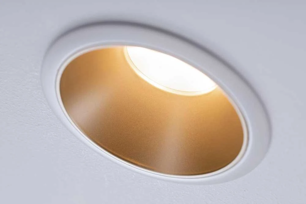 Paulmann įleidžiamas LED šviestuvas Cole, apvalus, 6,5 W, balta ir matinė aukso spalva, 2700 K, 93405