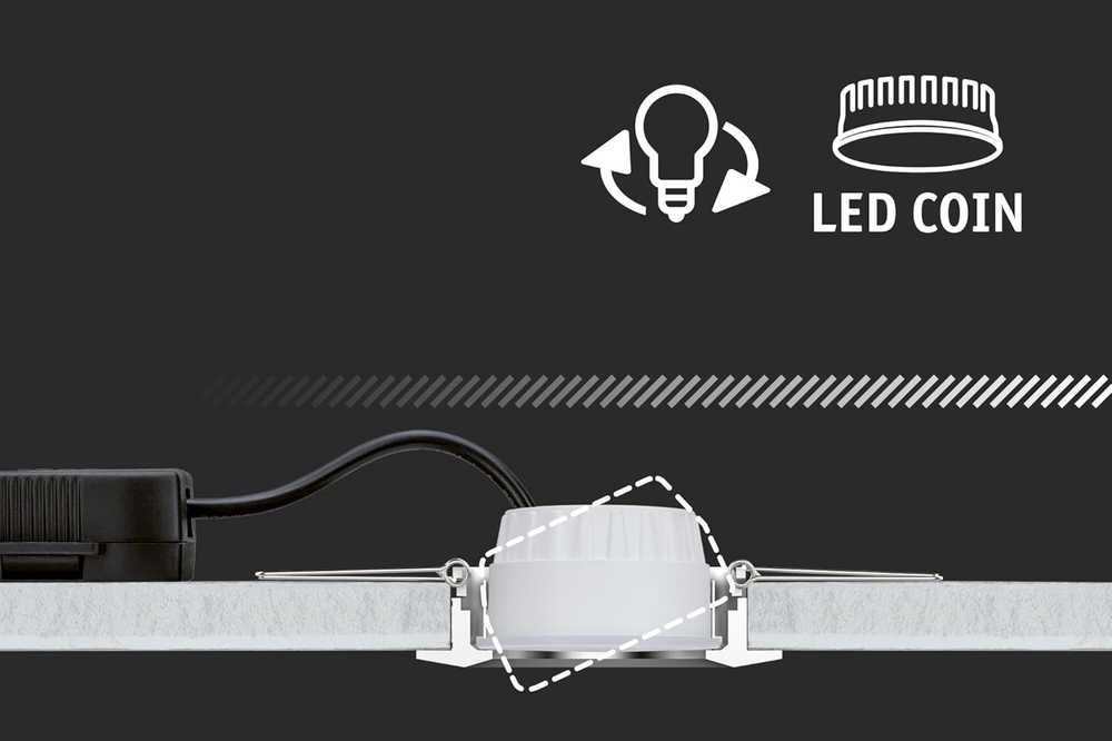 Paulmann įleidžiami LED šviestuvai Cole, apvalūs, 3 × 6,5 W, 2700 K, IP44, juoda sidabrinė, 93408