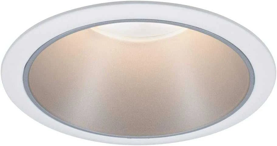 Paulmann įleidžiamų LED lubų šviestuvų komplektas Cole, apvalūs, 3 × 6,5 W, 2700 K, balti sidabriniai, IP44, 19,5 W, 93410