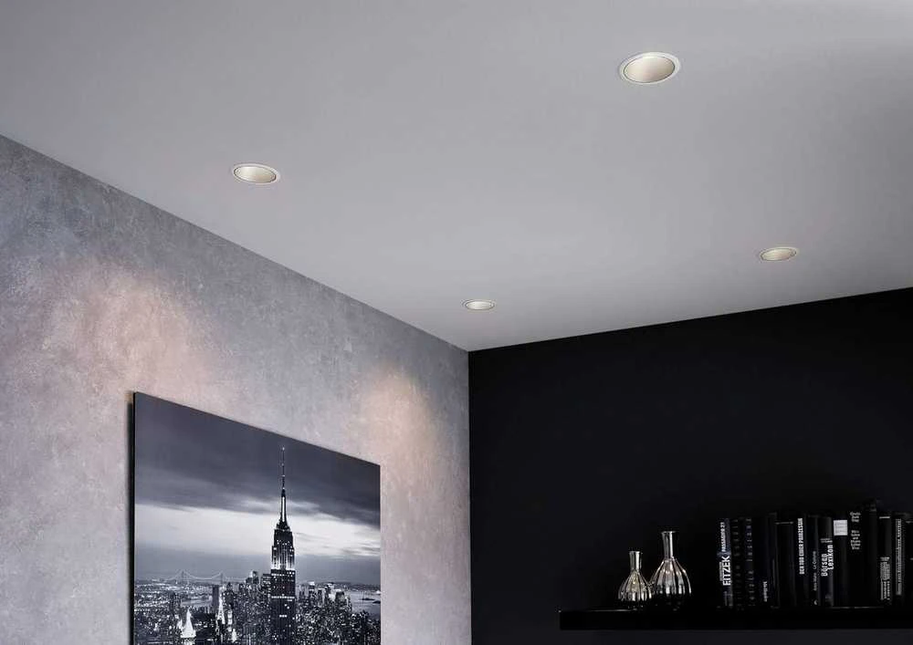 Paulmann įleidžiamų LED lubų šviestuvų komplektas Cole, apvalūs, 3 × 6,5 W, 2700 K, balti sidabriniai, IP44, 19,5 W, 93410