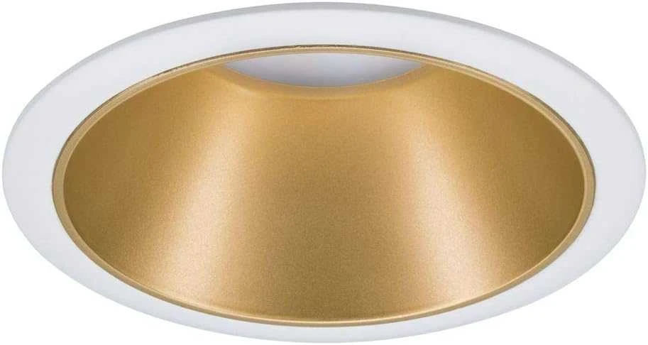 Paulmann LED įleidžiama apvali lubinė šviestuvo kolekcija Cole, 3 × 6,5 W, balta ir matinė aukso, 2700 K, komplektas