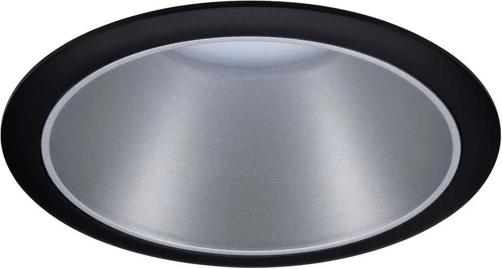 Paulmann LED įleidžiamas šviestuvas Cole 6,5 W, apvalus, šiltai baltas, reguliuojamas, juodas/sidabrinis 93407