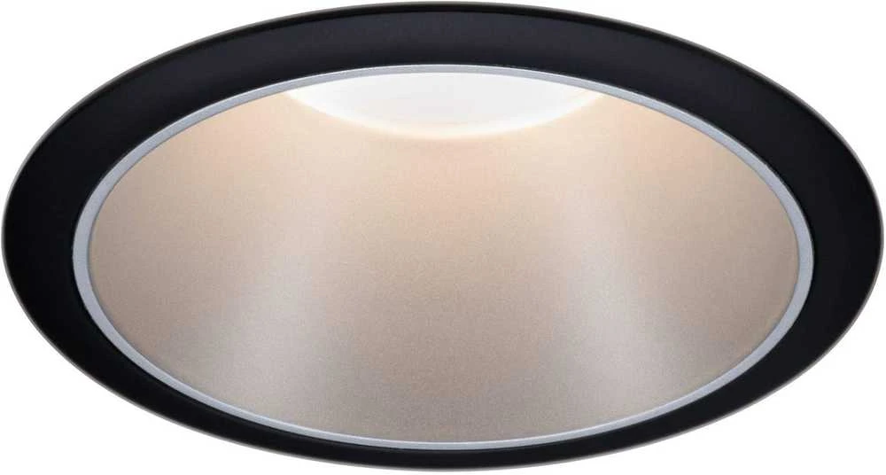 Paulmann LED įleidžiamas šviestuvas Cole 6,5 W, apvalus, šiltai baltas, reguliuojamas, juodas/sidabrinis 93407