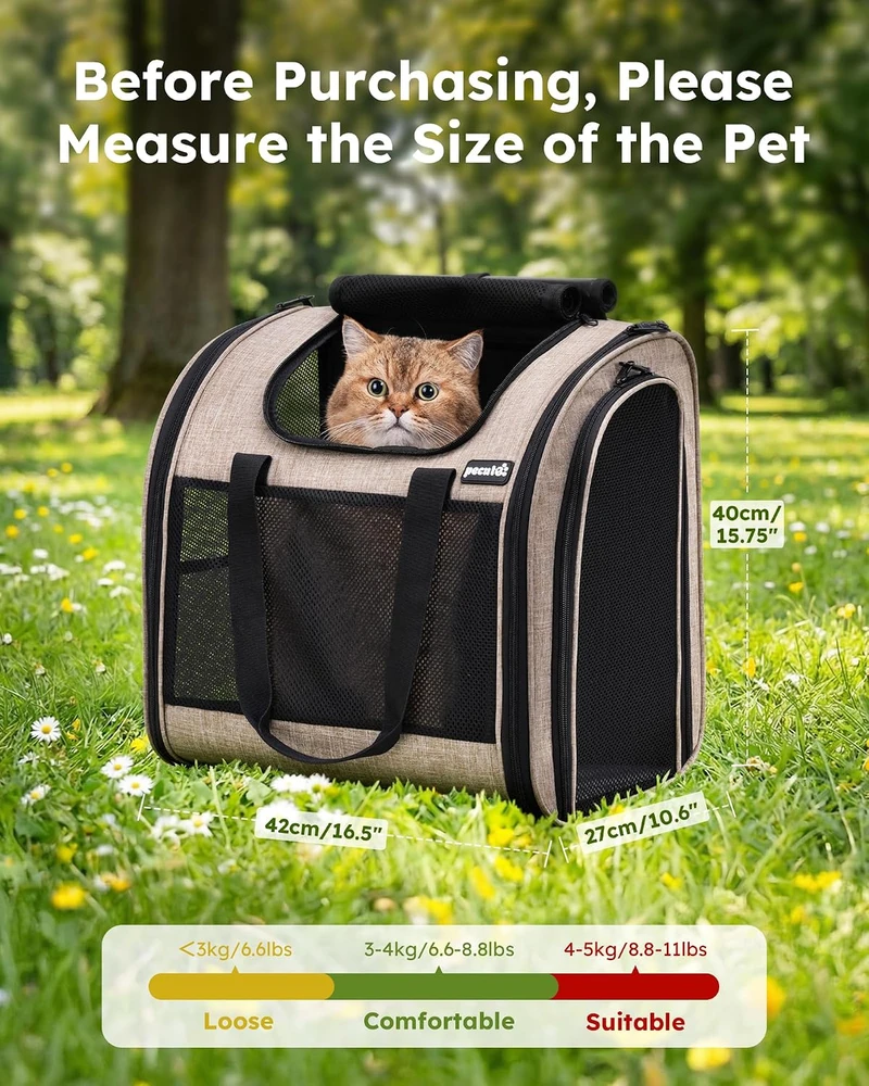 pecute gyvūnų transportavimo kuprinė iki 5kg, ventiliuojama, PB-WB01