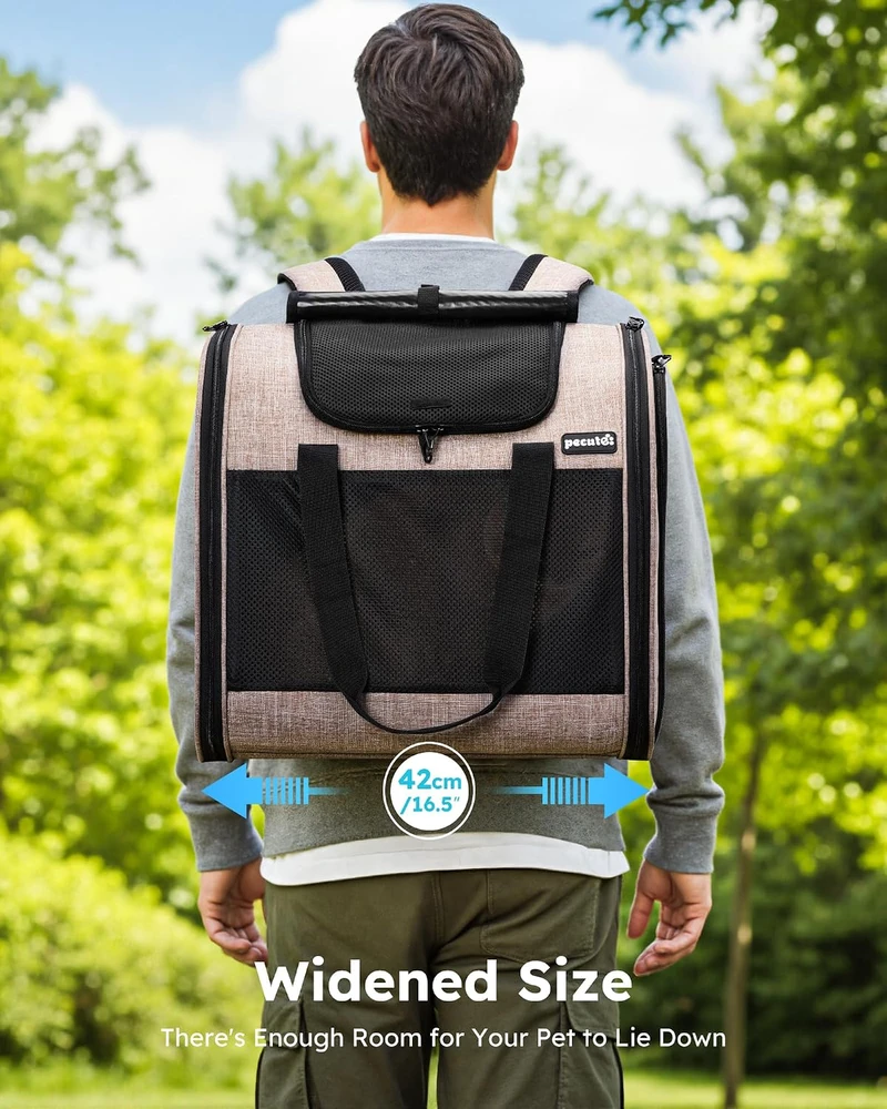 pecute gyvūnų transportavimo kuprinė iki 5kg, ventiliuojama, PB-WB01