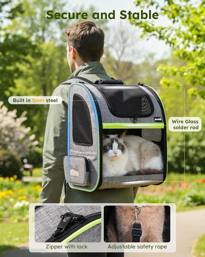 pecute gyvūnų transportavimo kuprinė XL su išplečiama galine dalimi PC-PCB17