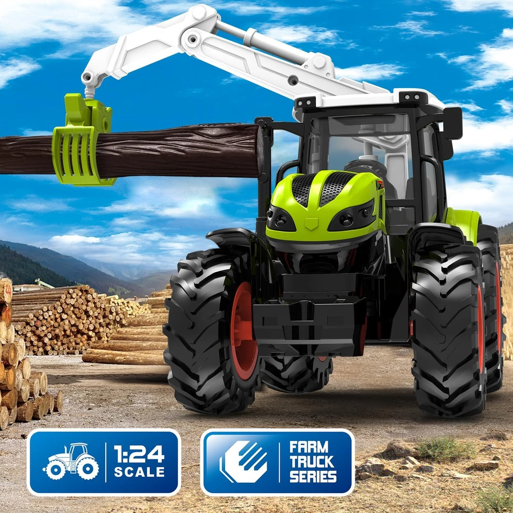 PENGBU RC nuotoliniu būdu valdomas miško traktorius su griebtuvu, 1:24, 66066610