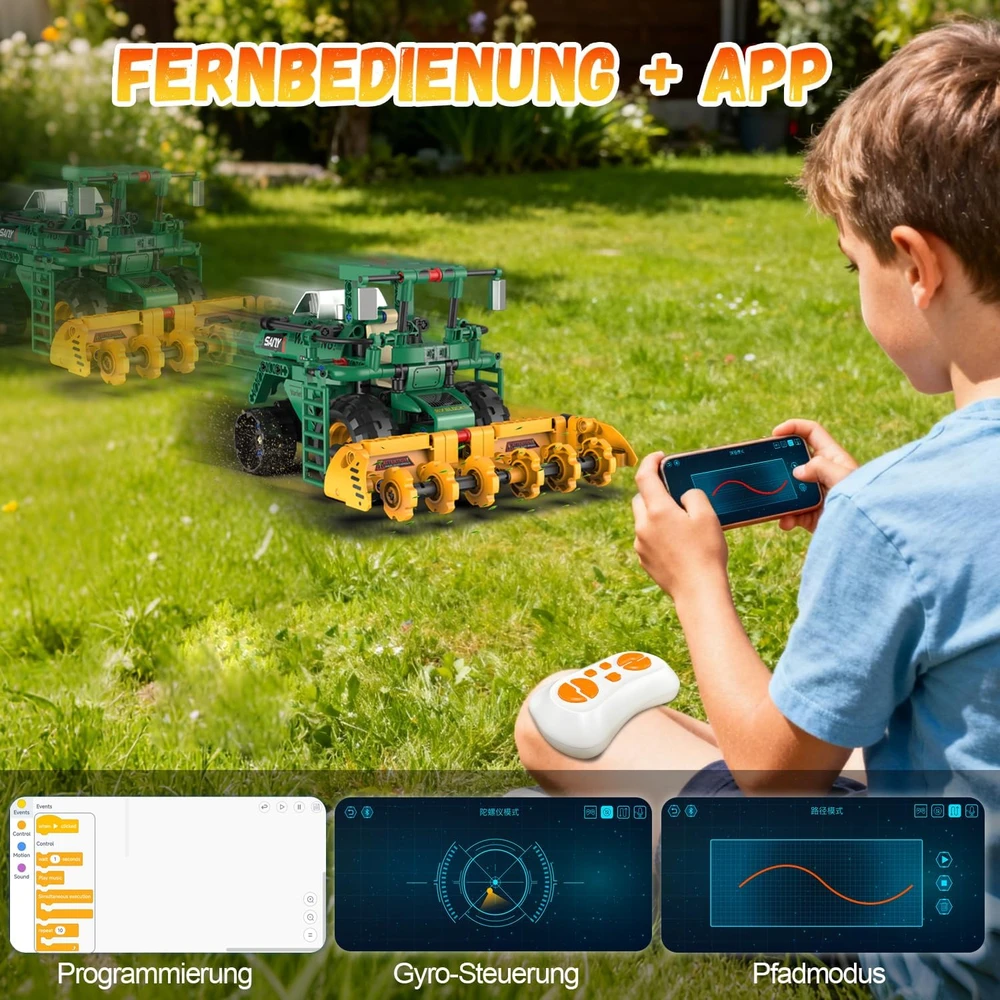 PENGBU RC programuojamas 5-in-1 robotų konstruktorius su nuotoliniu valdymu K96234