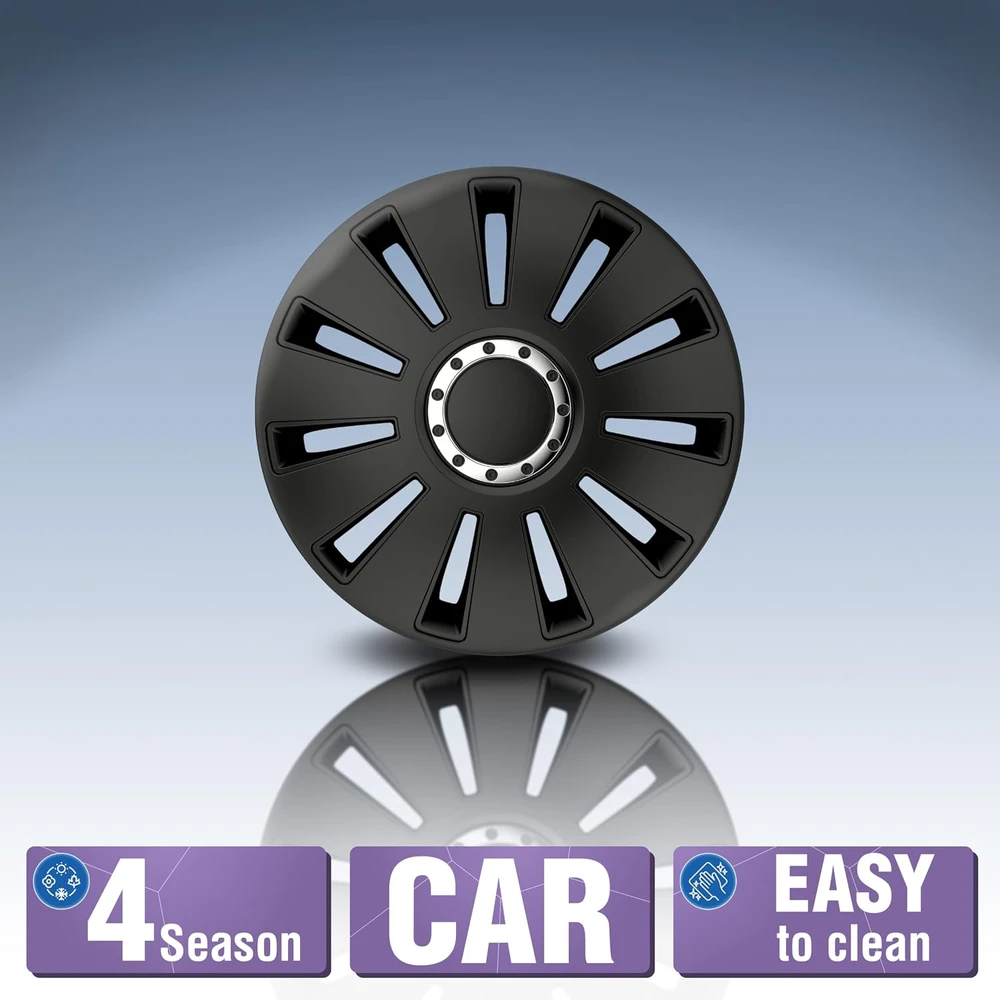 Petex automobilio ratų gaubtai Silverstone Pro Juodas 16 colių RB531616
