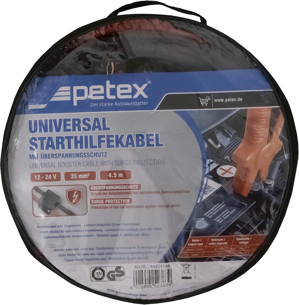 Petex užvedimo kabelis 35 mm², 4,5 m, su apsauga nuo viršįtampių 44624598
