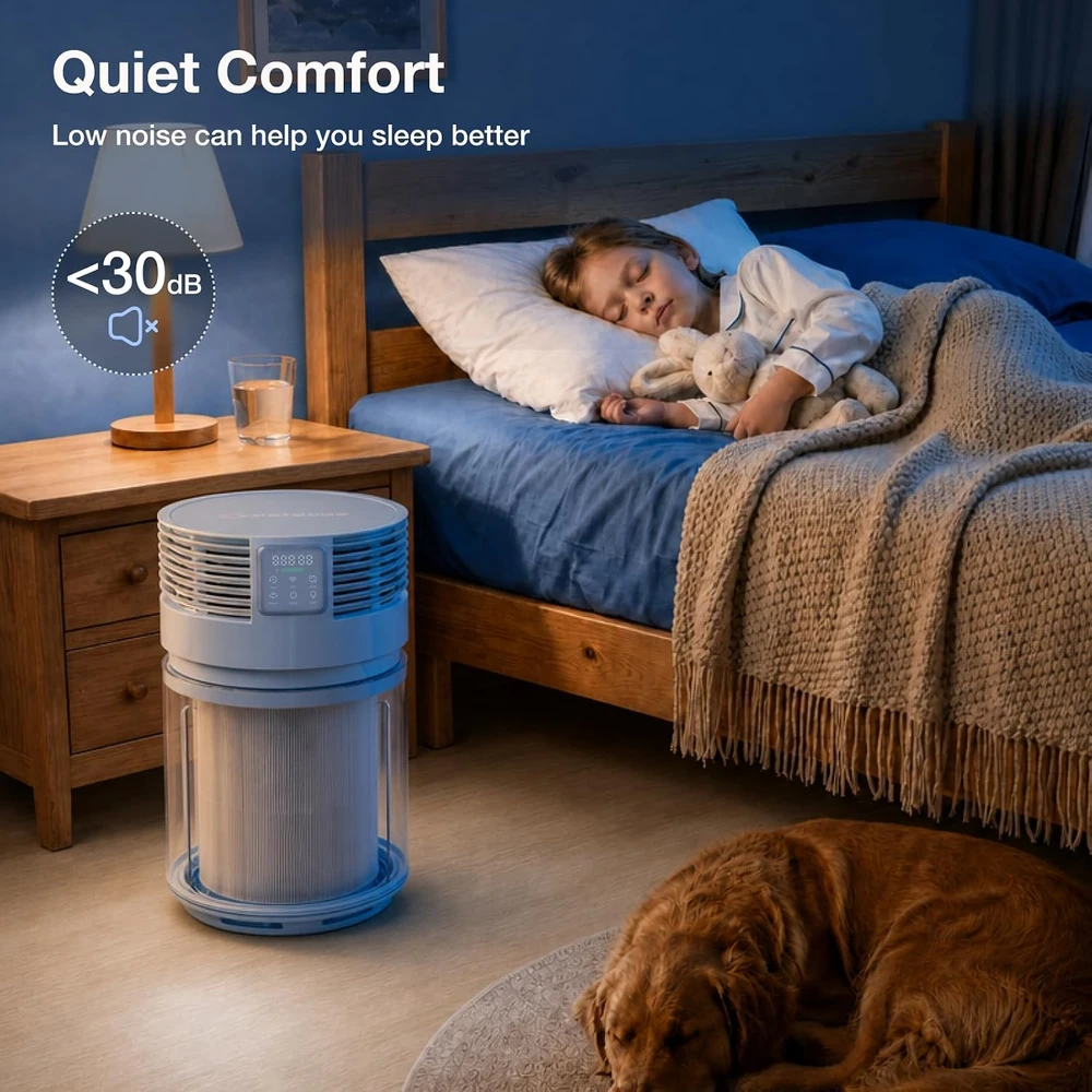 PETGUGU oro valytuvas augintiniams su H13 HEPA filtru, CADR 320 m³/h, PGGPA1