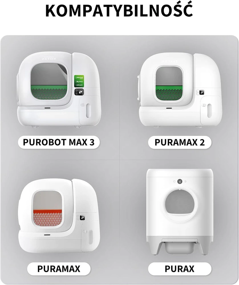 PETKIT atliekų maišeliai automatinėms kraiko dėžėms Pura Max 2 ir Pura X, 100 vnt.
