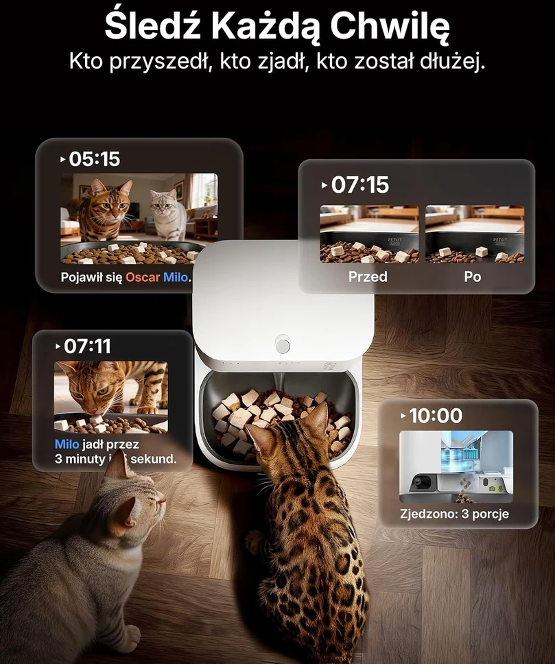 Kačių šėrykla PETKIT P5912 YumShare Dual-Hopper 2 5L, Balta