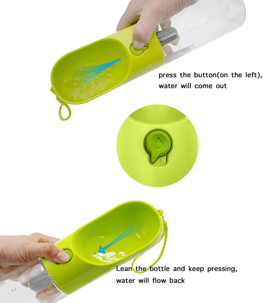 Kelionės gertuvė PETKIT EVERSWEET Travel Green 400ml su filtru