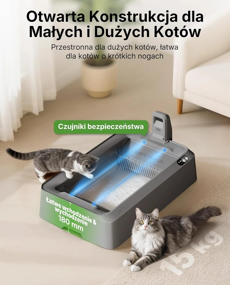 Automatinis katės tualetas Petkit Purobot Purobot Crystal Duo, Baltas